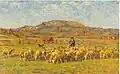 Schafherde vor dem Hundsrücken (Flock of Sheep in Front of the Hundsröcken), around 1920