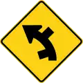 P2-13I Curve with side roads (left)