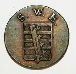 1+1⁄2 pfennig of 1830, obverse