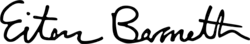 Cursive signature in ink