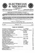 Electrician and Mechanic February 1913 Contents