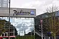 Radisson Blu Hotel Latvija, the only skyscraper of the street