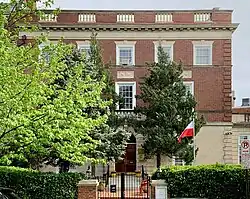 Consular section located at 2224 Wyoming Avenue NW.
