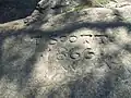 Engraving near the summit, 2009