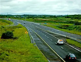 Junction of N85 with M18 - View of the M18 to North from the N85