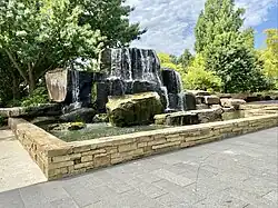 Entrance waterfall.