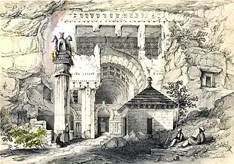 Entrance of the Great Chaitya Cave at Karli