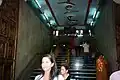 Entry steps with massive silver doors to the Hanuman temple at Connaught Place