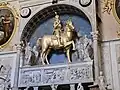 Gilded wooden equestrian statue of Bartolomeo Colleoni, Leonardo Siry and Sisto of Nuremberg, 1493
