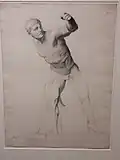 Baud, Marcelle. Sketch of the statue of the Borghese Gladiator, Traits d'Egypte: Marcelle Baud (1890-1987), Musée Bargoin.