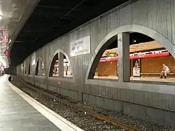 Track toward Sants railway station into Rodalies station