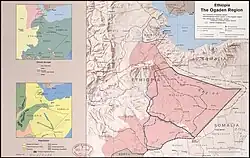 Map of the Ogaden region in red