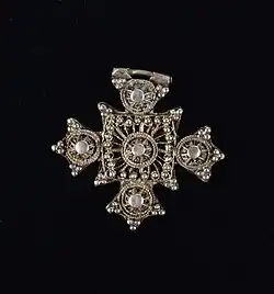 19th-century pendant cross