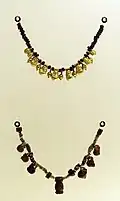 Etruria, goldsmiths from the orientalizing period, 7th century BC, necklaces with pendants