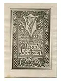 Bookplate designed by Carter for Alfred de Lury.