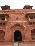 The Rajasthani style-influenced entrance to Empress Palace