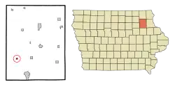 Location of Westgate, Iowa