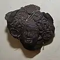 Terracotta female coiffure, Mathura, 2nd century BCE