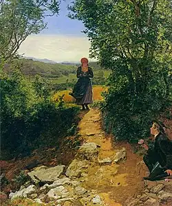 Die Erwartete (The Expected; 1860). Time travel enthusiasts have speculated that this painting depicts a woman holding an iPhone. Art historians have rebutted that the object is a small prayer book common to the era.
