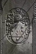 Coat of arms on a stone in Monument Row