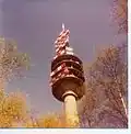The Fernmeldeturm sporting its former array of directional antennas pointing to Gartow