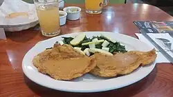 A plate of food.