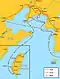 Map of the First Chinese-Japanese war.