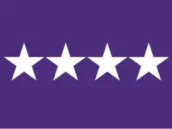 Flag of a Chaplain's Corps General in the United States Army. (There has never been a chaplain who ranked higher than a major general)