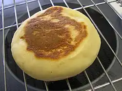 The muffins are cooled before eating.