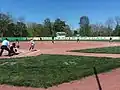 A softball game at Floyd Central