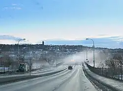 Route 216 through downtown Sherbrooke.