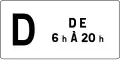 Tunnel category for vehicles carrying dangerous goods (with time restriction)