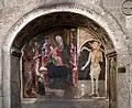 Enthroned Madonna and Child with St John the Baptist and Donor by Zacchi