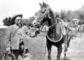 Fred Shepard with his horse