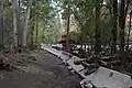 Flood damage at the visitor center, Bandelier National Monument