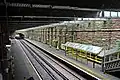 An overall view of the station, from the top of the footbridge.