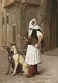 An Albanian with Two Whippets, 1867.