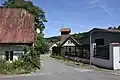 Road with firestation tower