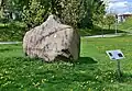 The Ursynów Rock, a nature monument and the largest glacial erratic in the city, in 2017.
