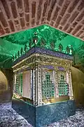 The tomb, inside the mausoleum, in 2016