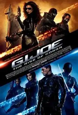 In the center of the image are the titles and credits. Above them, in front of a brown background with orange flames and "Evil never looked so good" in red letters, a man in a hooded white suit holding a sword, a woman wearing sunglasses and a leather suit holding two guns, a masked man in battle fatigues holding a rifle, and a scarred man wearing a mask that covers his face below the eye. Below, against a blue background and blue flames, with "When all else fails, they don't" in blue letters, a man in a black bodysuit with a visor in his face holding a sword, and two men and women in leather suits holding handguns.