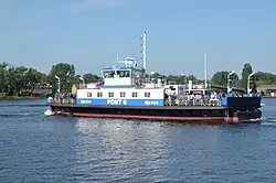 GVB ferry 6 on the North Sea Canal by the Hemkade.