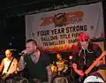 Colour photograph of Gallows performing live in 2011