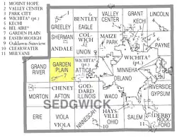 Location within Sedgwick County
