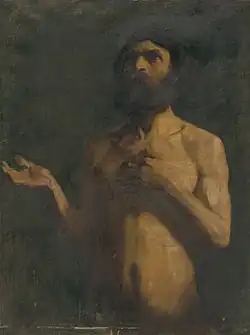 Štúdia aktu starého muža (1900)
