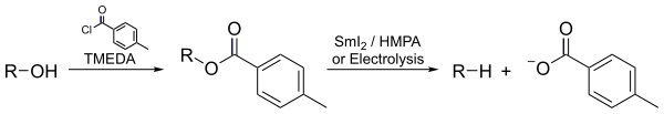 Electrochemical version of the Markó-Lam deoxygenation