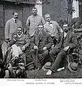 General Olivier (centre) with his son (right) and Van Zehl (left), both field cornets in Ceylon as prisoners of war, 1900-1902.
