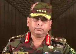 Zaman addressing the nation after the resignation of Sheikh Hasina on 5 August 2024