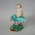 Merman and dolphin dish, c. 1875, Revivalist style