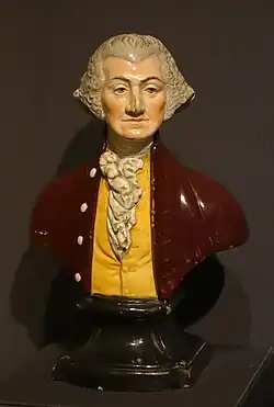Bust of George Washington, c. 1818. Wood originally modelled this bust for Wedgwood many decades before.